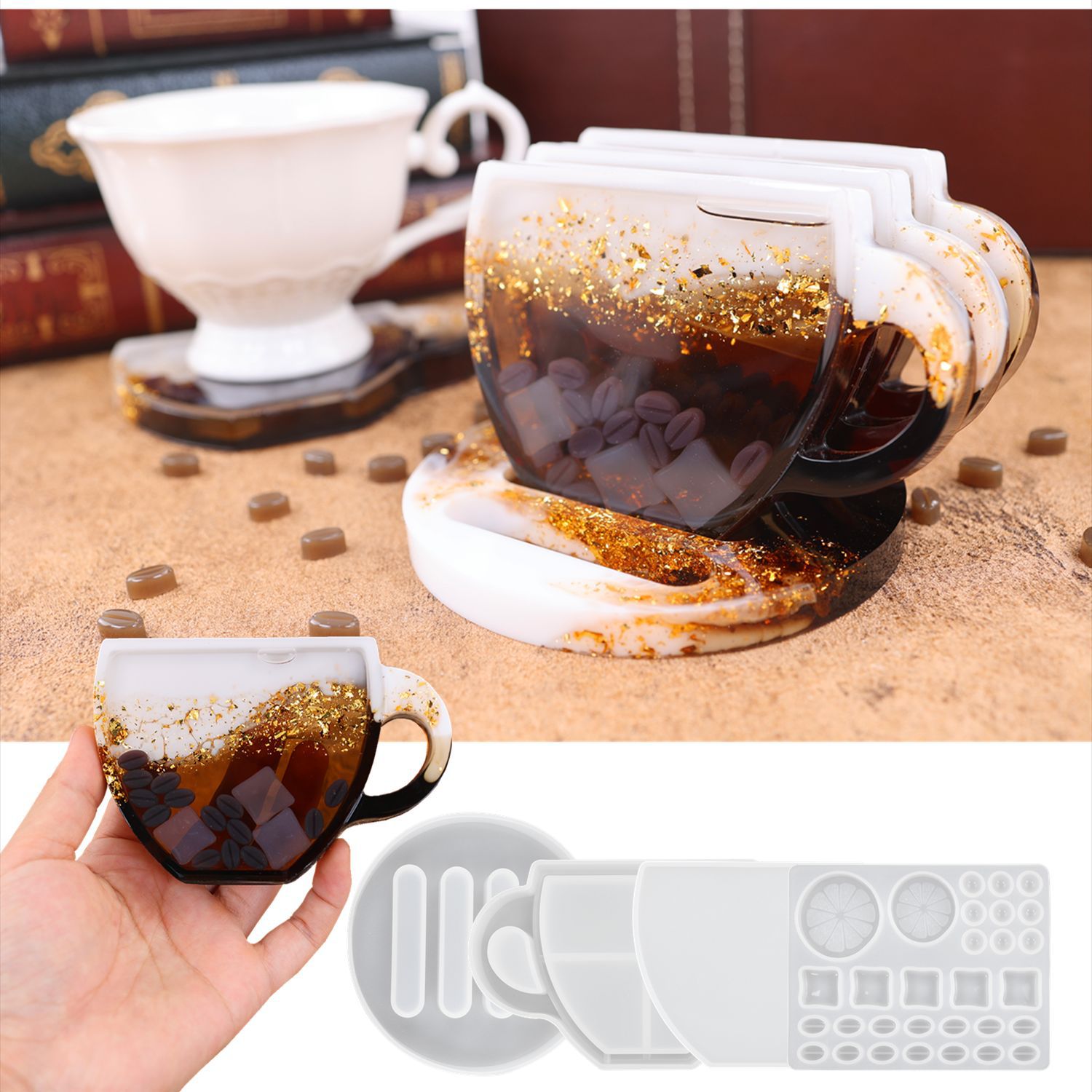 Coffee Equipment Tray - DIY Epoxy Resin Mold Quicksand Oil