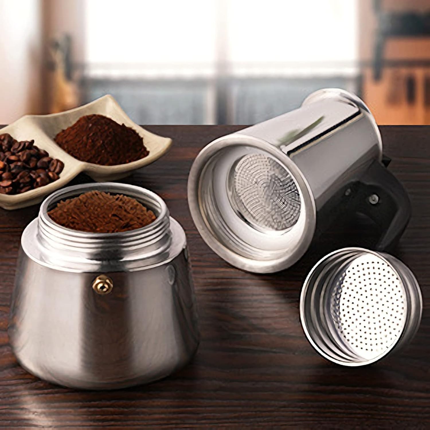4/6/9 Cups Moka Pot Caffe Mach - Coffee Equipment For Home ulasan dan harga