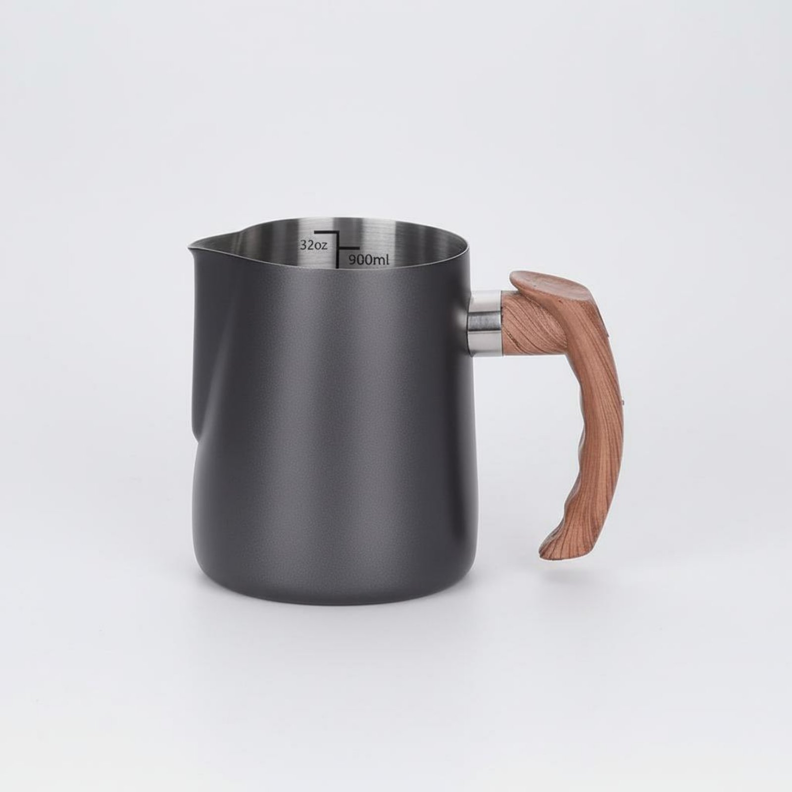 Latte Art Jug with Wooden Hand - Milk Steaming Pitcher ulasan dan harga