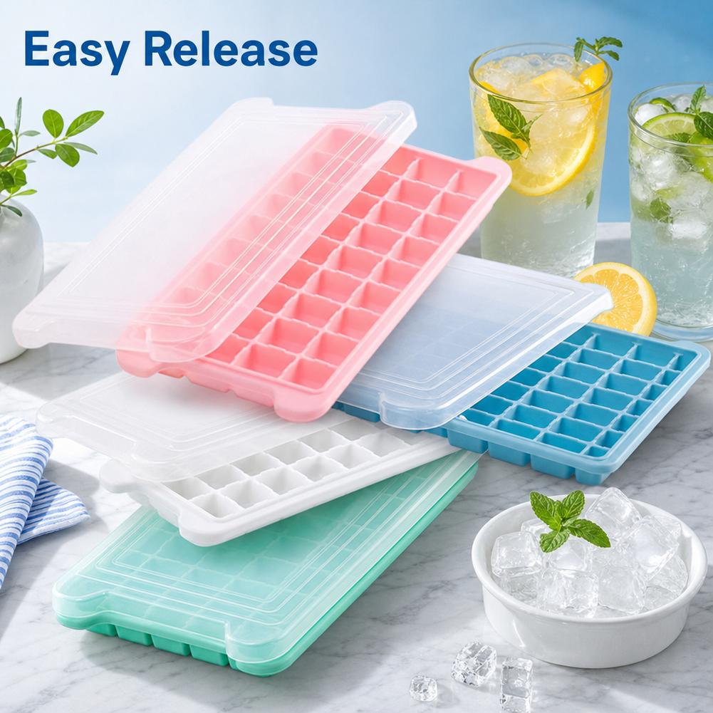 Silicone Ice Cube Tray With Li - Coffee Equipment Tray ulasan dan harga